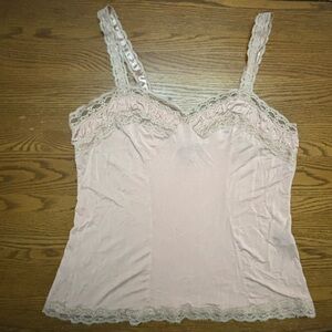 Lace-Trim Pink Women's Camisole